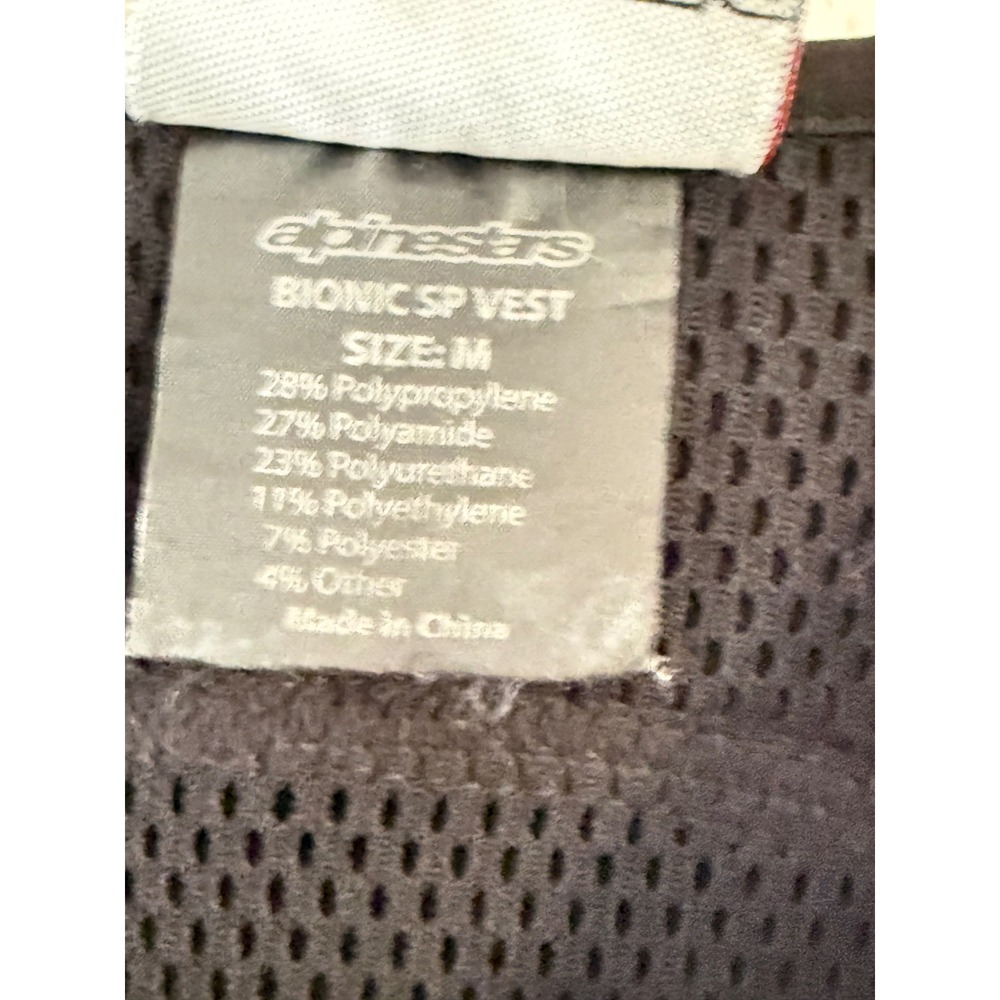 Alpinestars Bionic SP Vest Motorcycle‎ Body Armor Chest Protector Black Red Med - Picture 3 of 5